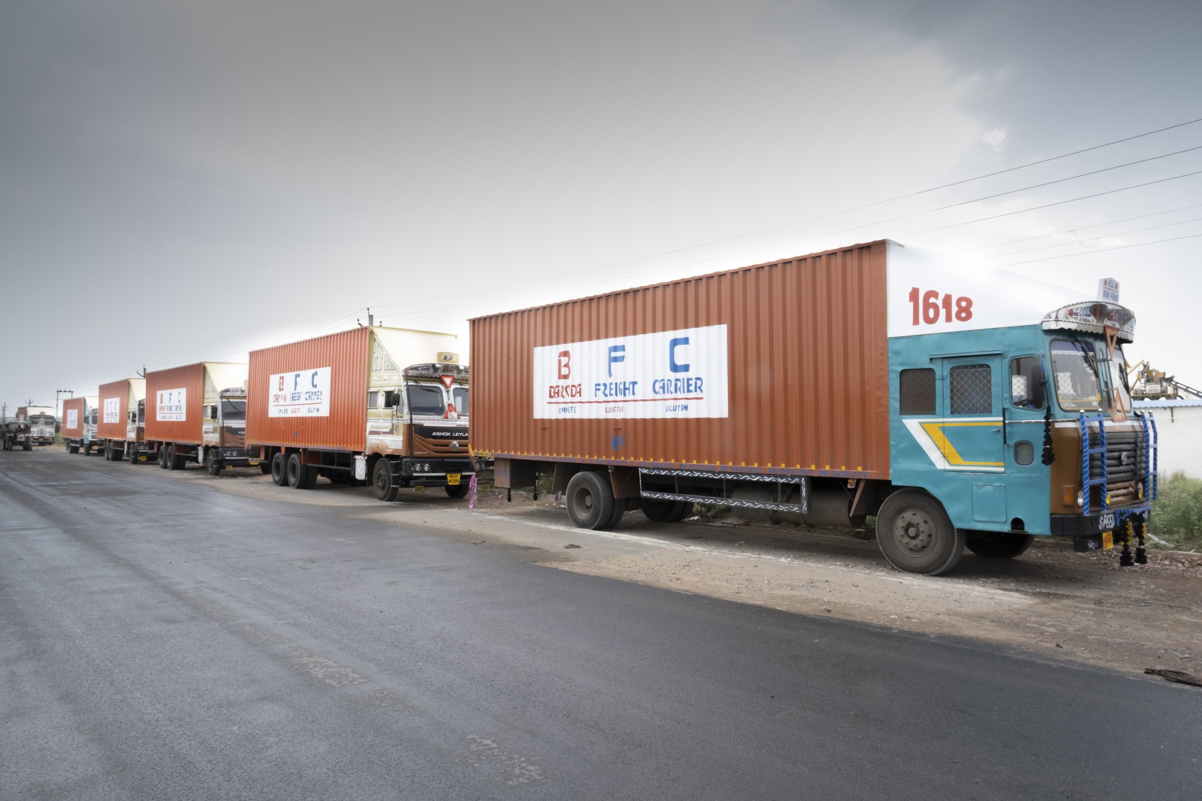 BFC trucks in the depot